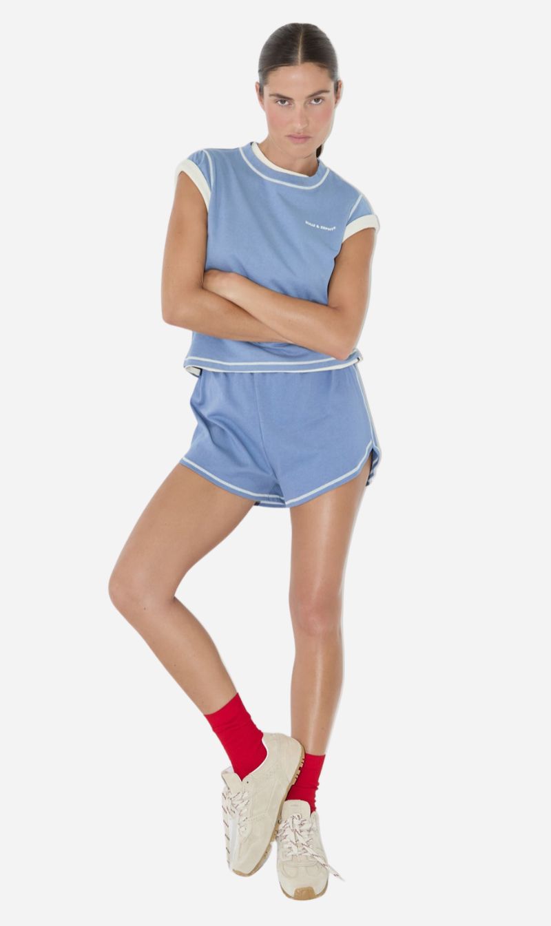 Zulu & Zephyr | Contrast Jersey Short - Denim Blue