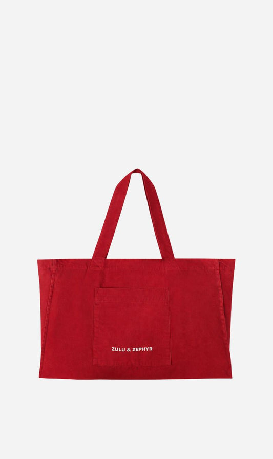 Zulu & Zephyr | Cotton Canvas Tote Bag - Red