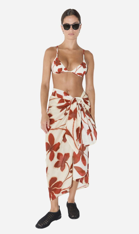 Zulu & Zephyr | Ruby Floral Cotton Sarong - Ruby Floral