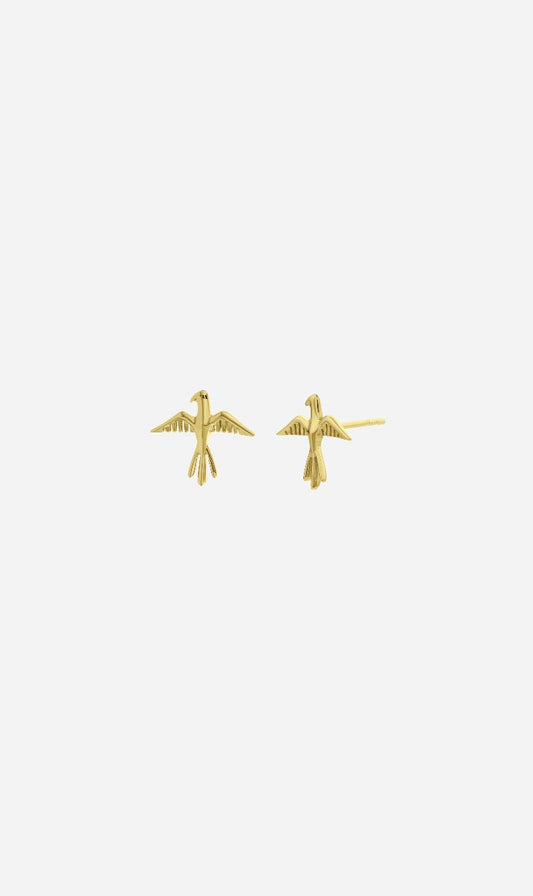 Zoe & Morgan | Birds Of A Feather Studs - Gold