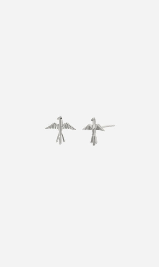 Zoe & Morgan | Birds Of A Feather Stud - Silver