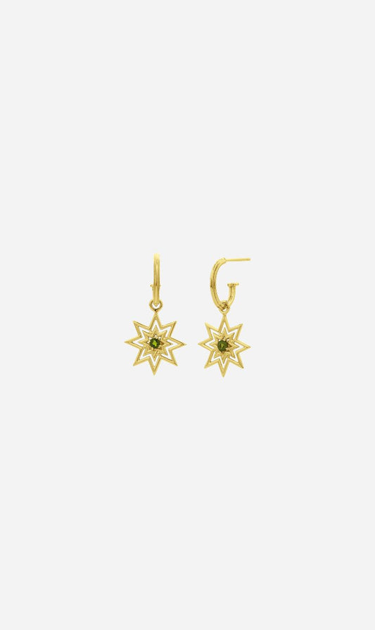 Zoe & Morgan | Nora Hoops - Gold Chrome Diopsode