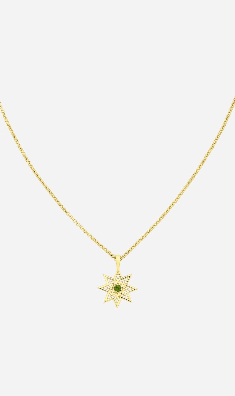 Zoe & Morgan | Nora Necklace - Gold With Chrome Diopside