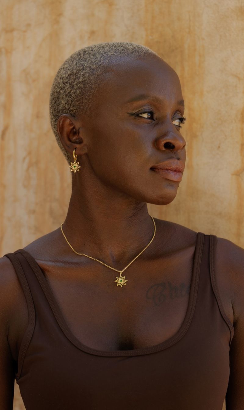 Zoe & Morgan | Nora Necklace - Gold With Chrome Diopside