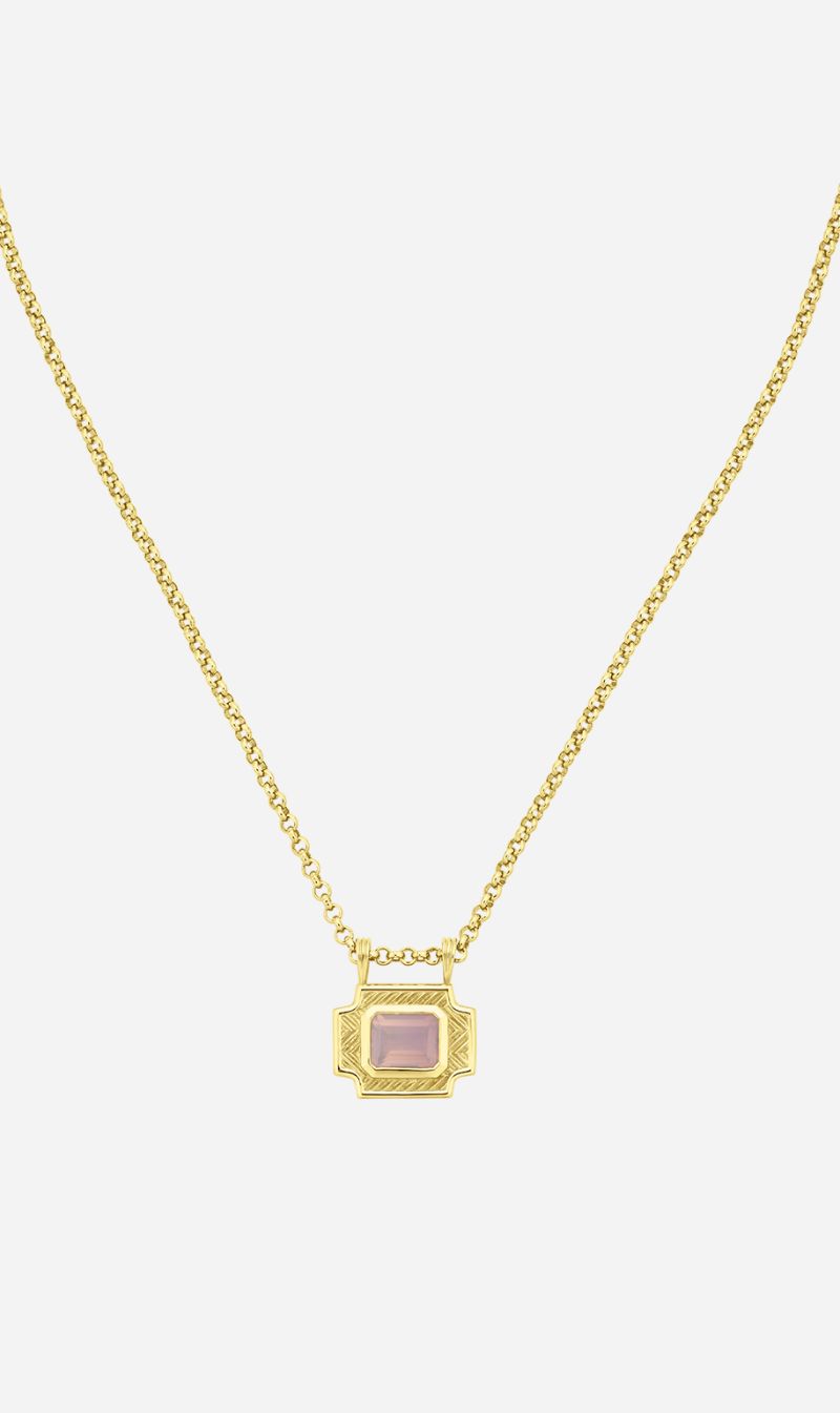Zoe & Morgan | Ayla Necklace - Gold With Lavender Quartz