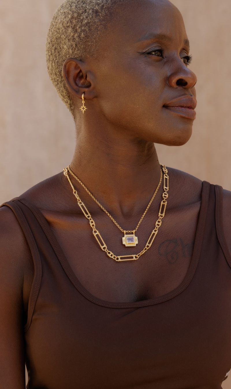Zoe & Morgan | Ayla Necklace - Gold With Lavender Quartz