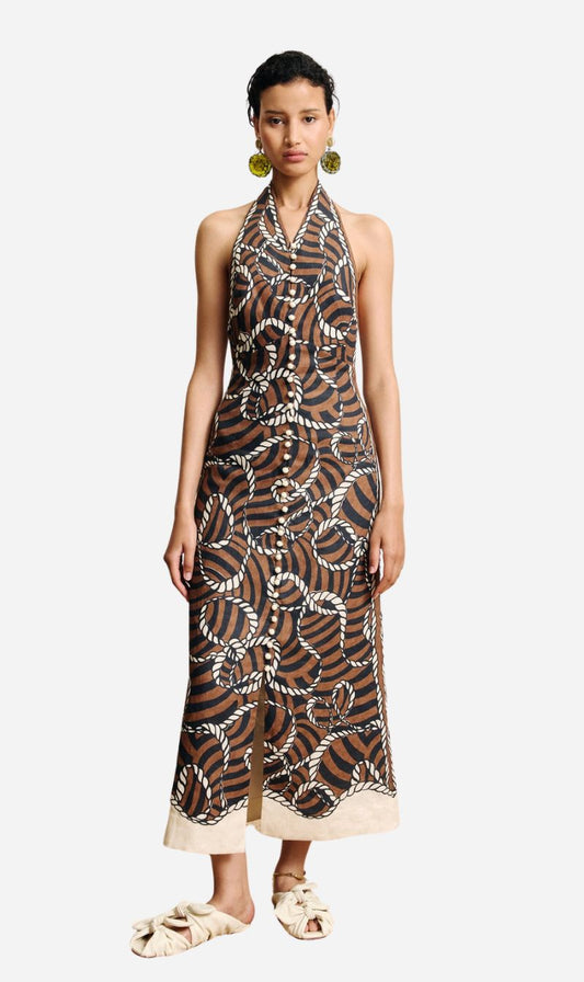 Alemais | Sail Halter Midi Dress
