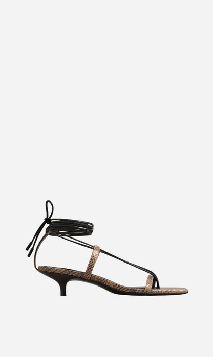 A. Emery | Epps Heeled Sandal - Dune Embossed Snake