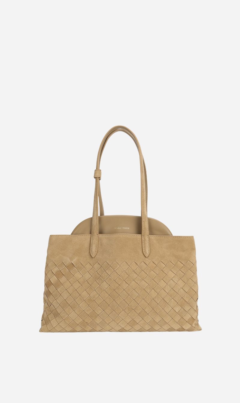 Deadly Ponies | Vault Tote - Oat Woven Suede