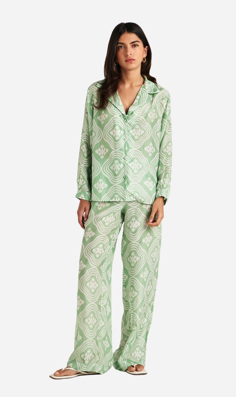 Chameli | Empress Long Sleeve Shirt - Wavy Meadow