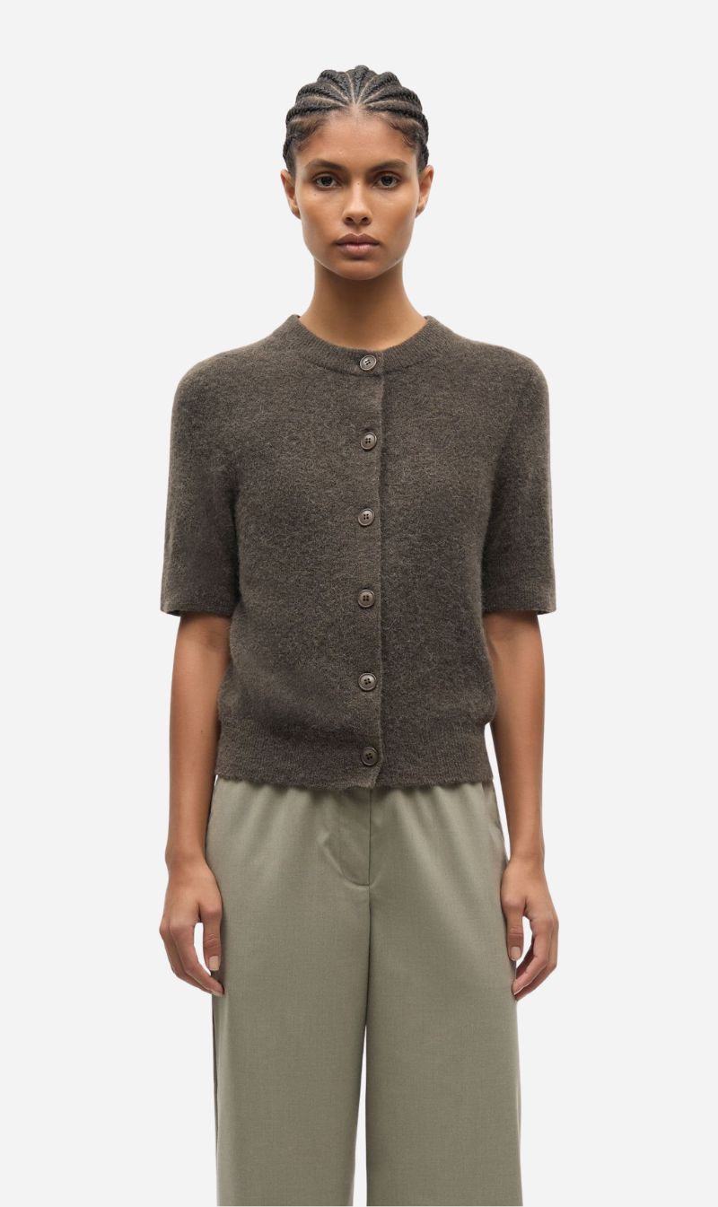 Samsoe Samsoe | Sanoura Short Sleeve Cardigan - Major Brown