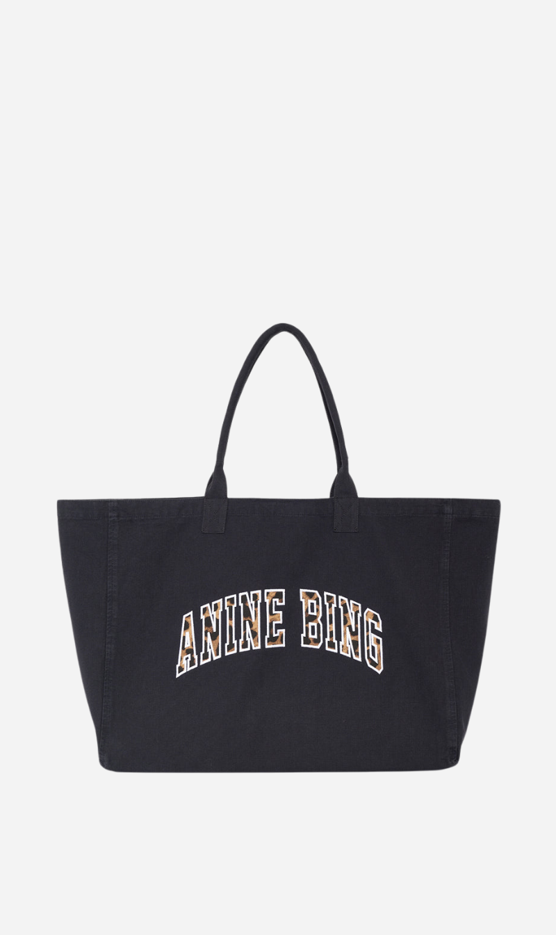 Anine Bing | Leo Canvas Tote - Washed Black
