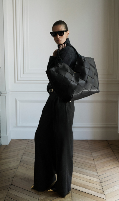 Anine Bing | Lili Tote Braided Leather - Black