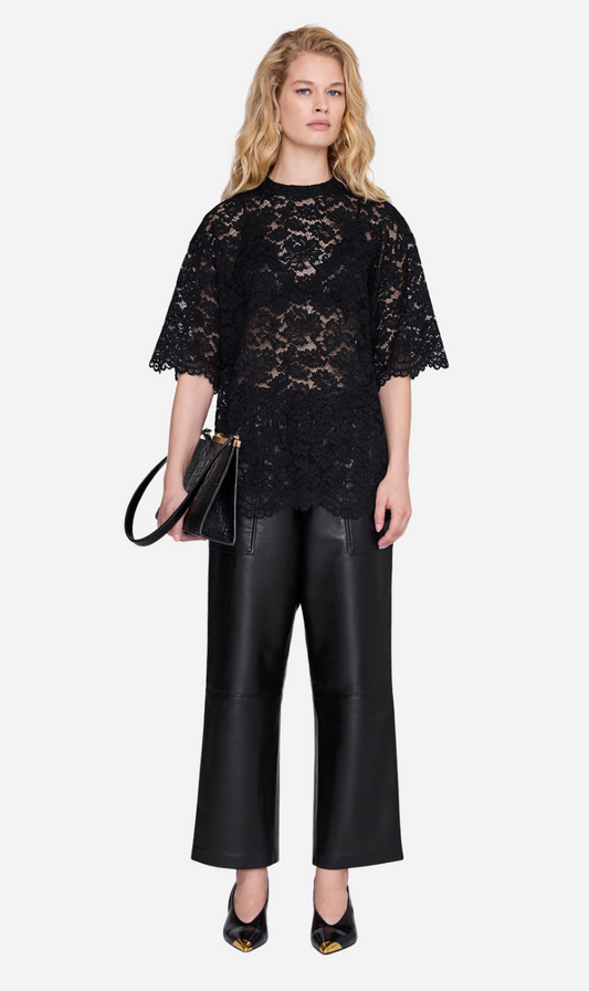 Anine Bing | Zeina Top - Black Lace