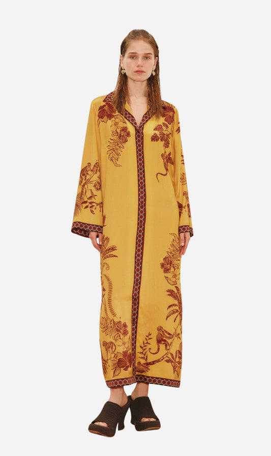 Alemais | Banana Blossom Silk Shirt Dress