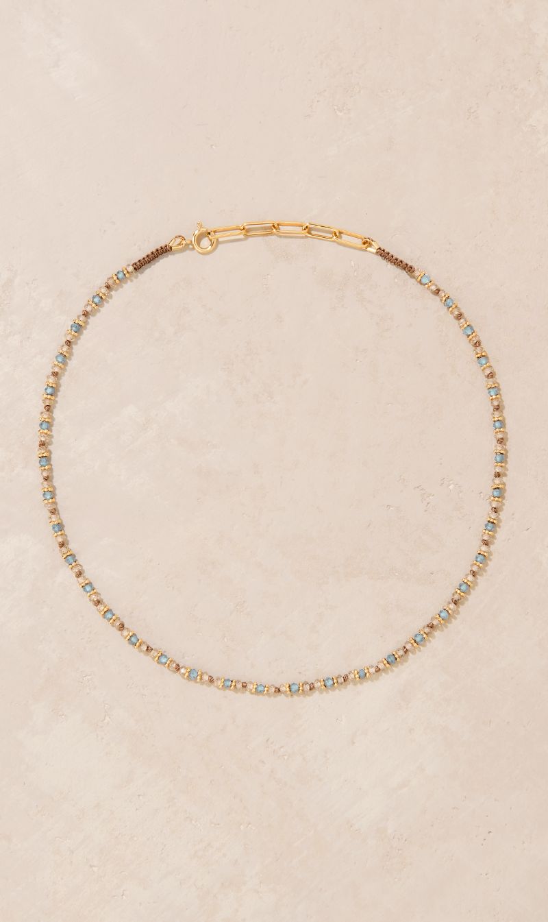 Tityaravy | Kravat Necklace 078 - Blue Zircon
