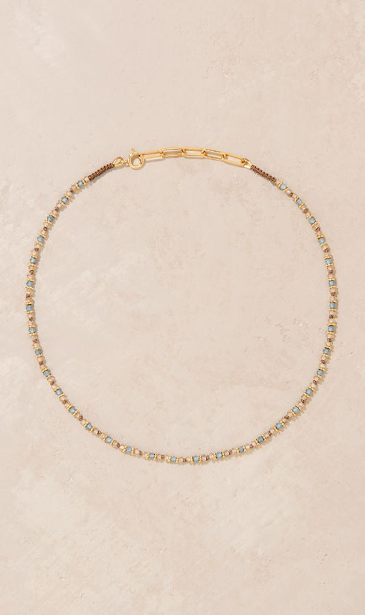 Tityaravy | Kravat Necklace 078 - Blue Zircon