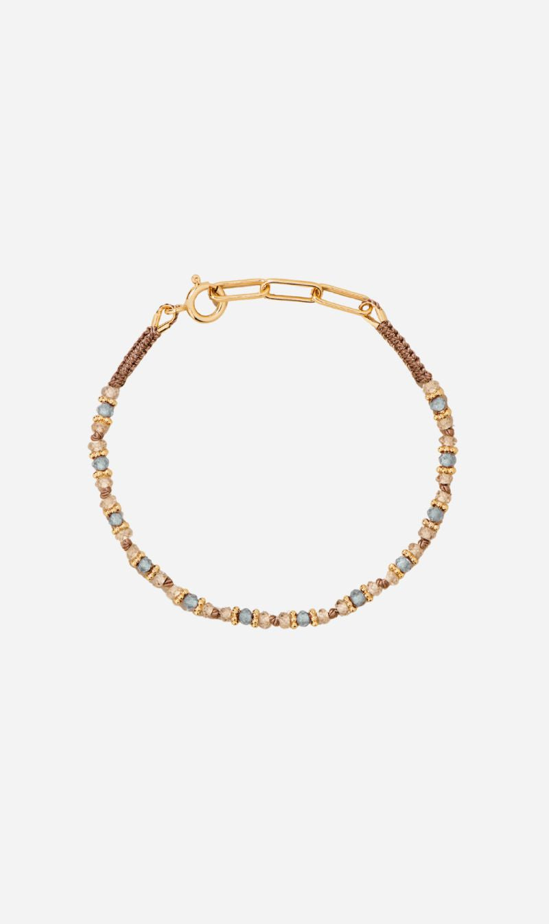 Tityaravy | Kravat Bracelet 078 - Champagne Zircon / Blue Zircon