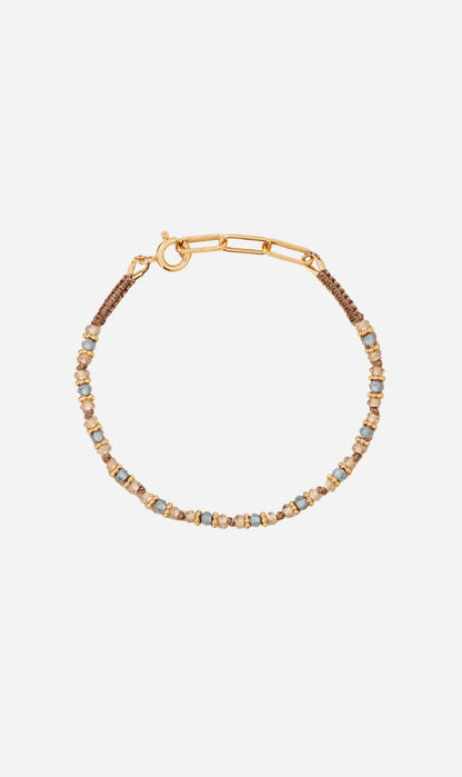 Tityaravy | Kravat Bracelet 078 - Champagne Zircon / Blue Zircon
