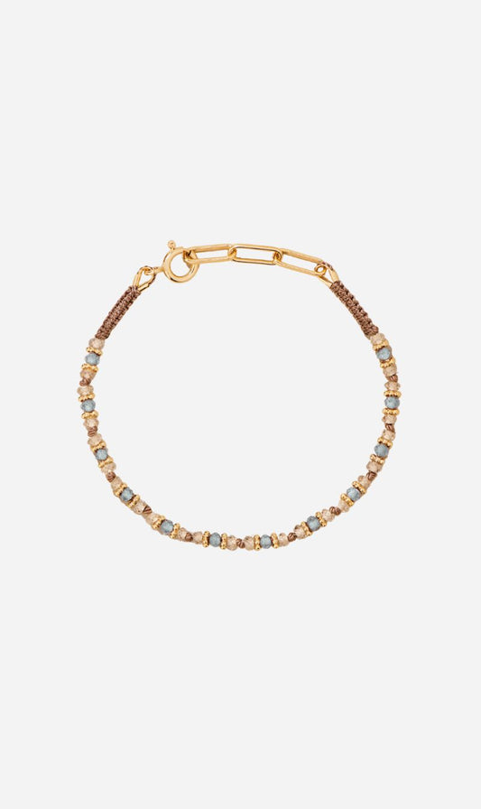 Tityaravy | Kravat Bracelet 078 - Champagne Zircon / Blue Zircon
