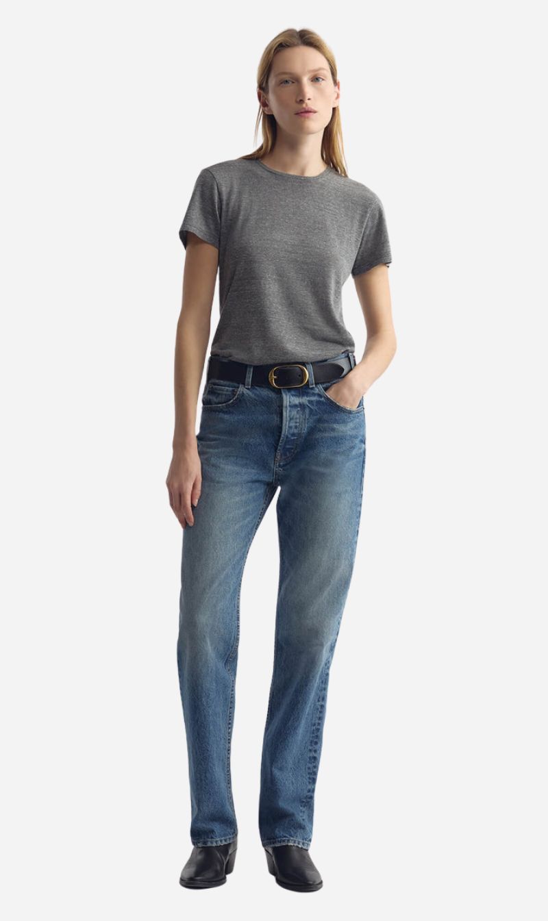 Nili Lotan | Lana Crewneck Tee - Heather Grey