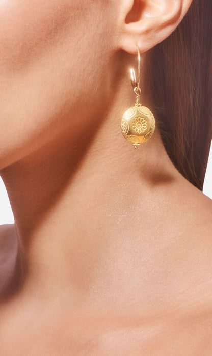 Tityaravy | Aravinda Earrings 002 - Gold / Ruby