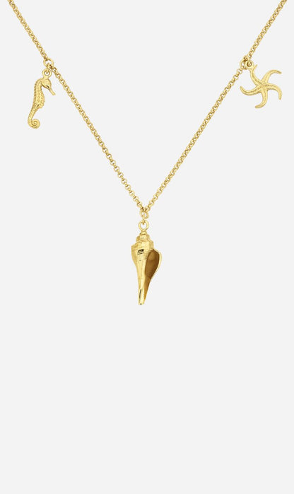 Zoe & Morgan | Charmed By The Sea Necklace - Gold