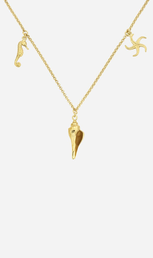 Zoe & Morgan | Charmed By The Sea Necklace - Gold