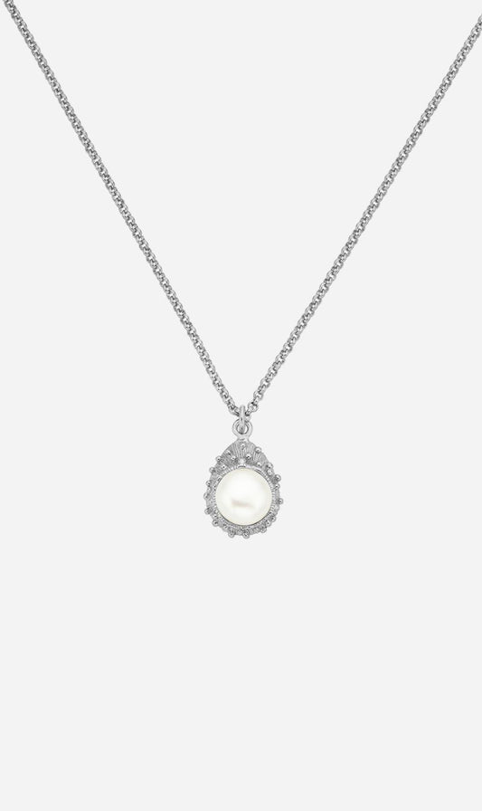 Zoe & Morgan | Lulu Necklace - Silver With Freshwater Pearl