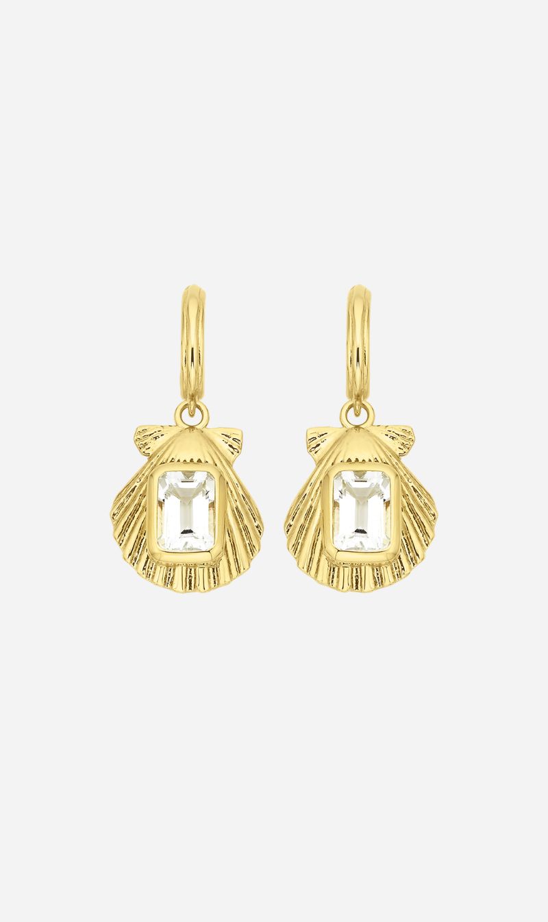 Zoe & Morgan | Cordelia Earrings - Gold White Topaz