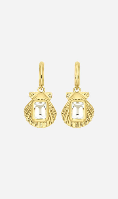 Zoe & Morgan | Cordelia Earrings - Gold White Topaz