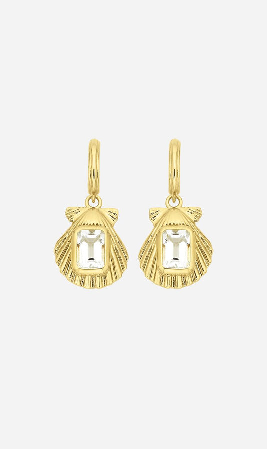 Zoe & Morgan | Cordelia Earrings - Gold White Topaz