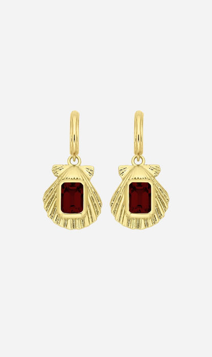 Zoe & Morgan | Cordelia Earrings - Gold Rhodolite Garnet