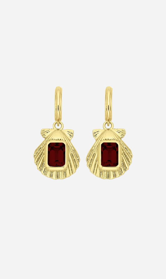 Zoe & Morgan | Cordelia Earrings - Gold Rhodolite Garnet