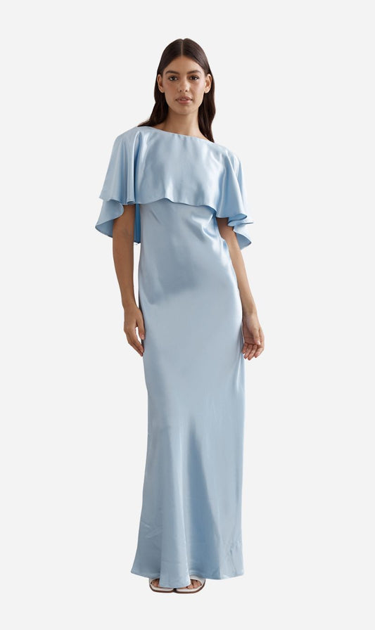 Caitlin Crisp | Blair Gown - Light Blue Satin