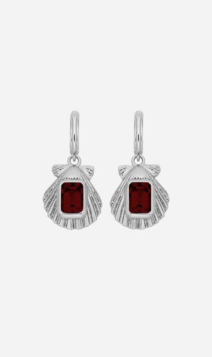 Zoe & Morgan | Cordelia Earrings - Silver With Rhodolite Garnet