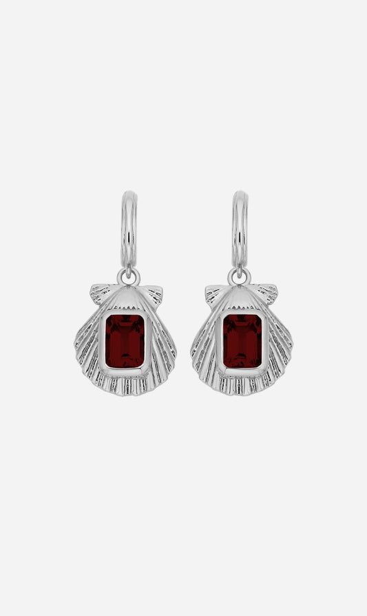 Zoe & Morgan | Cordelia Earrings - Silver With Rhodolite Garnet