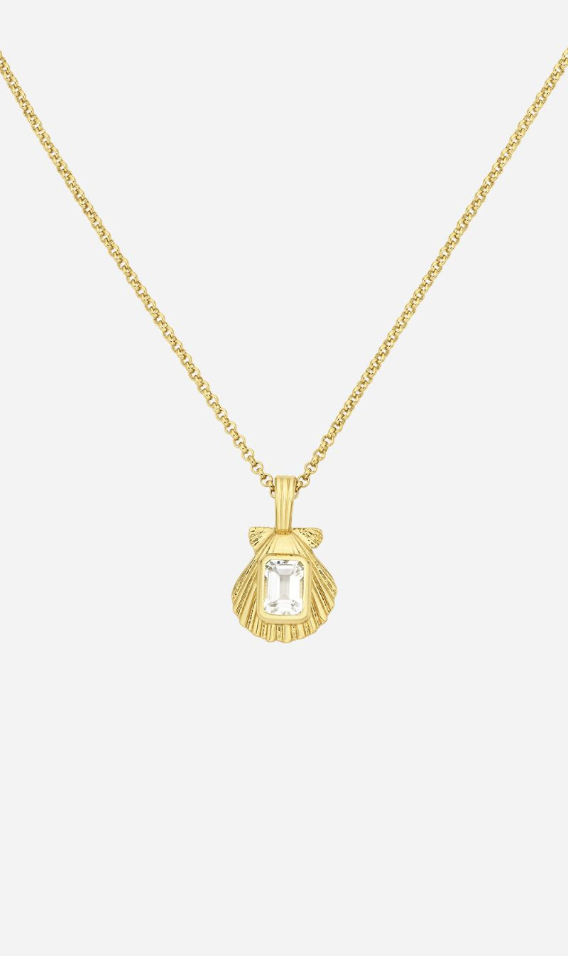 Zoe & Morgan | Cordelia Necklace - Gold White Topaz