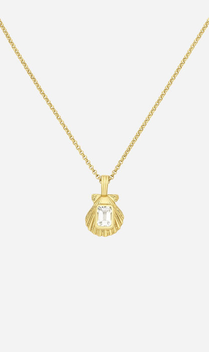 Zoe & Morgan | Cordelia Necklace - Gold White Topaz