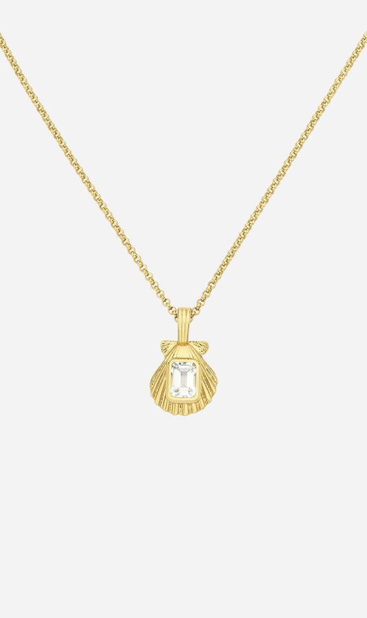 Zoe & Morgan | Cordelia Necklace - Gold White Topaz
