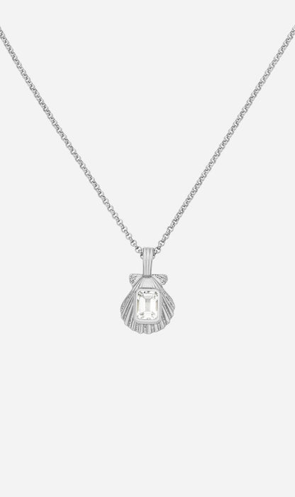 Zoe & Morgan | Cordelia Necklace - Silver White Topaz