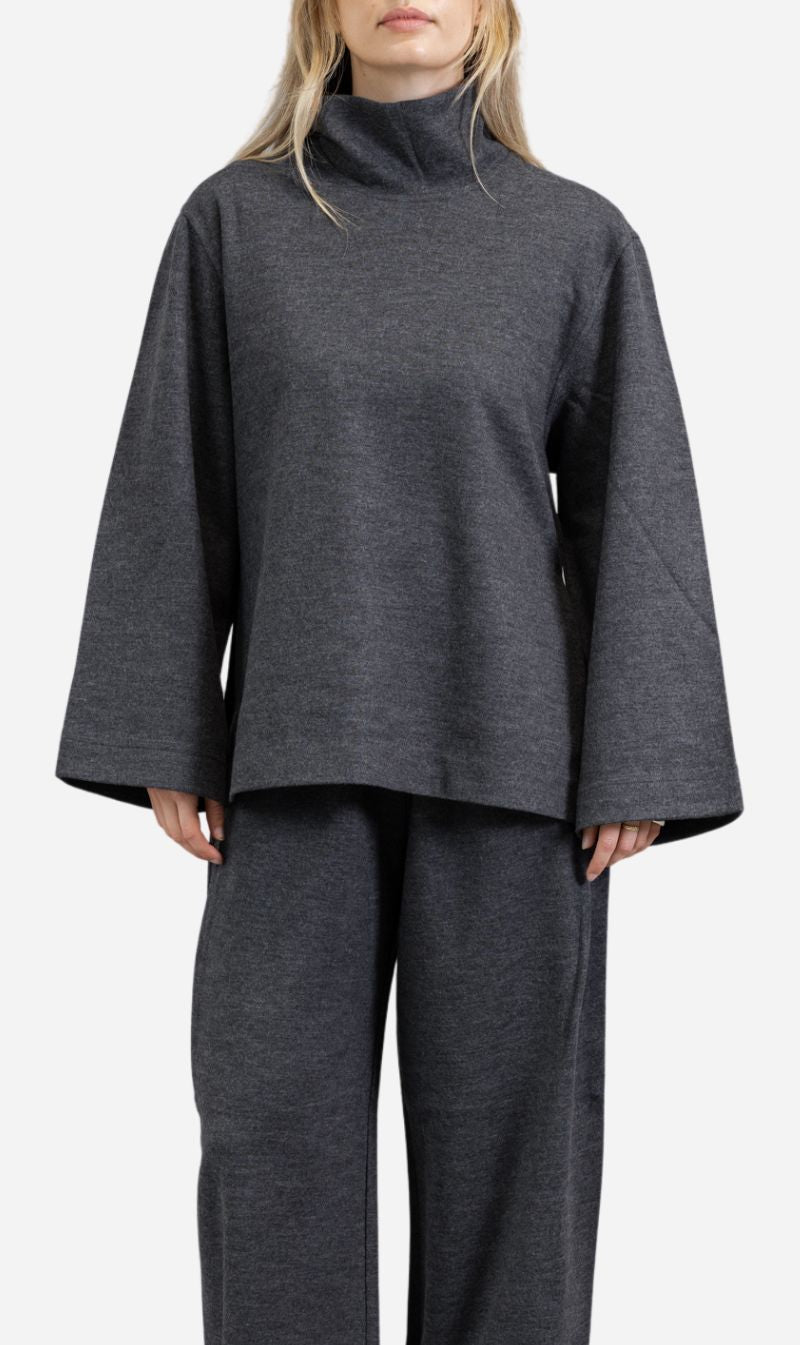 Camilla & Marc | Sabine Lounge Top - Charcoal Marle