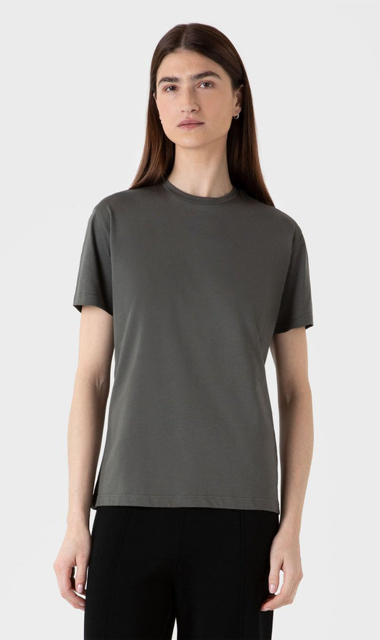 Sunspel | Boy Fit T.Shirt - Drill Green