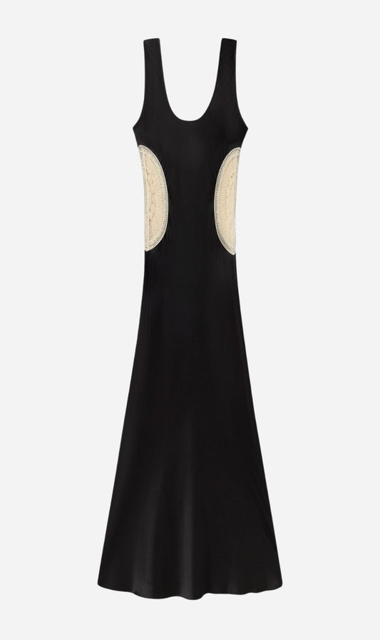 Silk Laundry | Doilies Scoop Neck Dress - Black