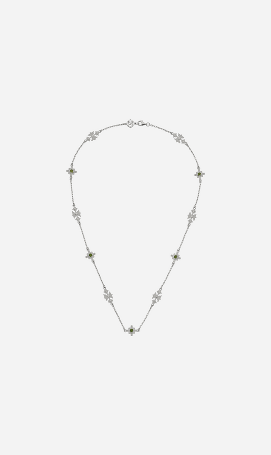 Zoe & Morgan | Ayllu Necklace - Silver/Chrome Diopside