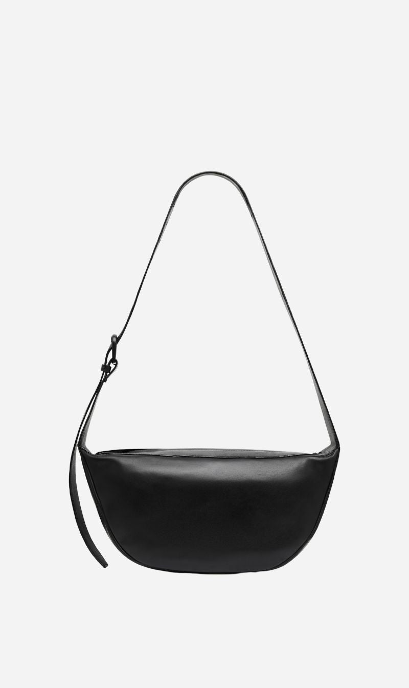 St Agni | Adjustable Crescent Bag - Black