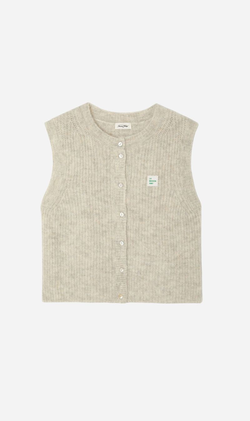 American Vintage | East Cardigan - Powder Snow Melange