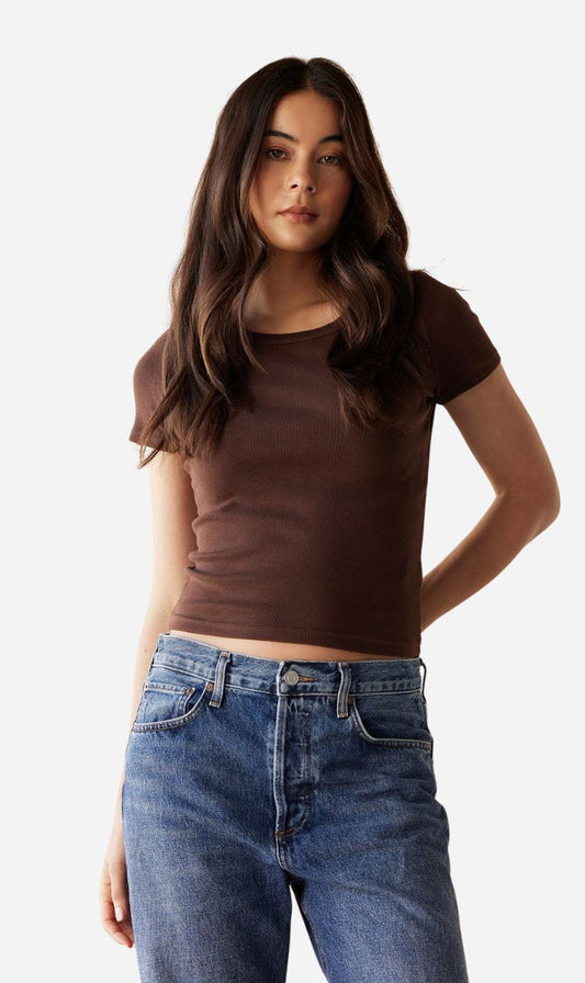 Dear Dylan | Baby Tee - Umber