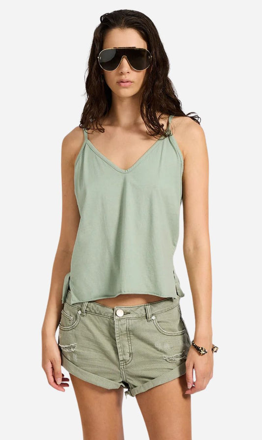 One Teaspoon | Bandit Low Waist Denim Short - Super Khaki