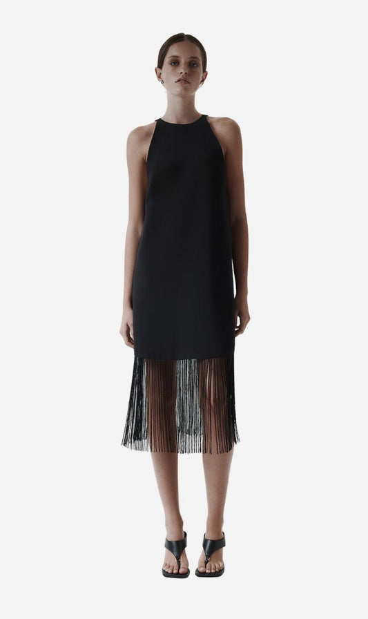 Rebe | Fringe Dress - Black